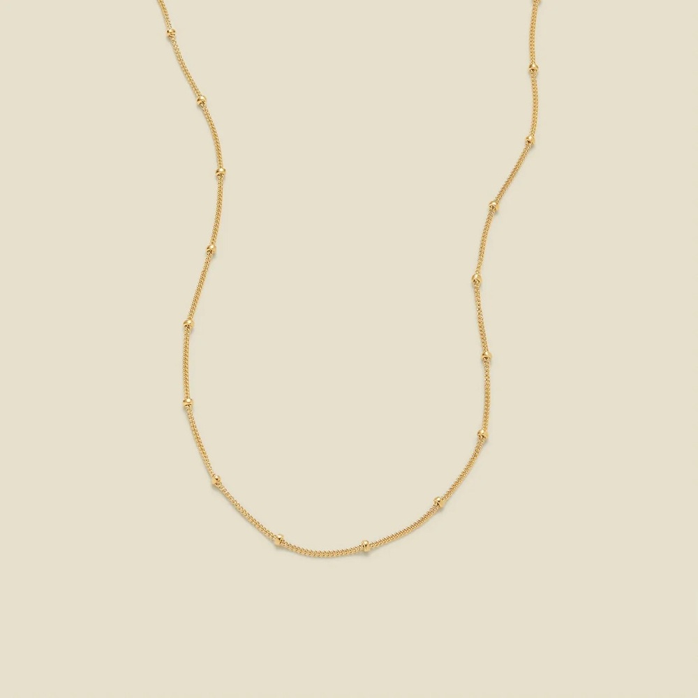 Made by Mary gold filled satellite chain necklace.